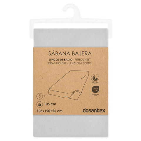 Llençol Baixera llit 135cm Microfibra Llisa Gris Perla Dosantex