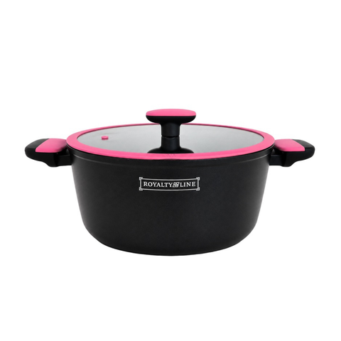 Olla 28cm 6,1L Revestimiento Pìedra Royalty Line Nova Pink