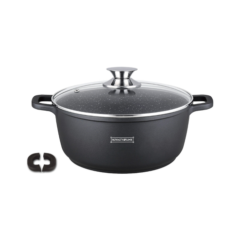 Cacerola Aluminio 26cm Revestimiento Piedra Asas Extraíbles Royalty Line