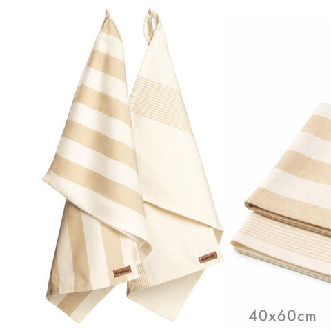 Set 2 Trapos de Cocina 40x60cm 100% Aldogón Beige