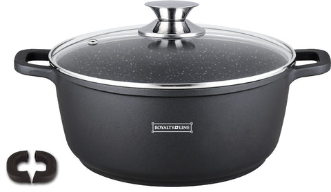 Cacerola Aluminio 32cm Revestimiento Piedra Asas Extraíbles Royalty Line