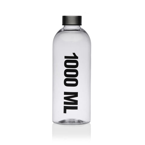 Botella 1000ml Transparente Acero y Poliestireno Versa