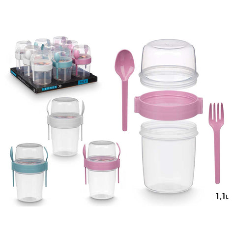 Recipiente Plástico Cubiertos 1100ml