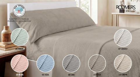 Juego de Sábanas Sedalina cama 150cm Gris