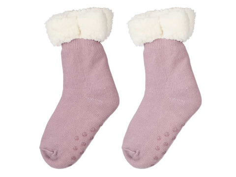 Calcetines Sherpa Infantil Lila Claro