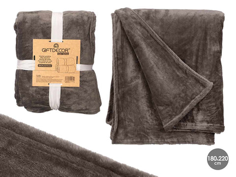 Manta Sedalina Gris Oscuro 180x220cm