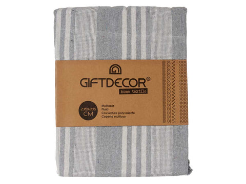 Multiusos Rayas Gris Claro 235x205cm