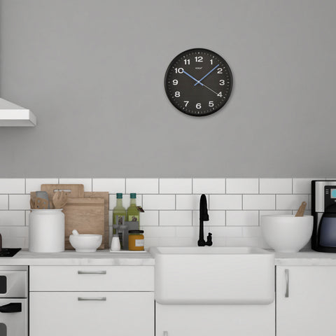 Reloj de Cocina Negro 30,5cm