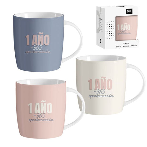 Taza Mug 350ml 3 Modelos (1 Año, 365 Oportunidades)