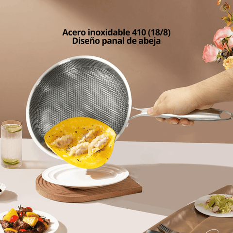 Sartén 28cm Acero Inoxidable Honeycomb Royalty Line