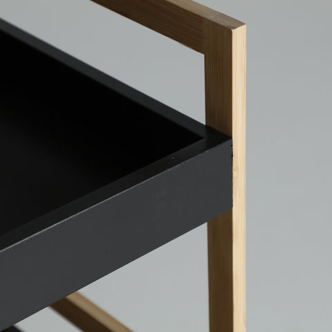 Estanteria Madera 3 Baldas 36x33x80cm Negra
