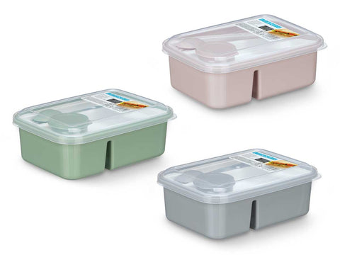 Fiambrera Separador Cubiertos surtido 3 colores Salsero 100ml Fiambrera 1800ml