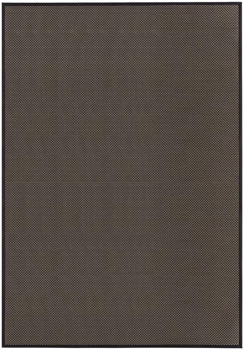 Alfombra de Polipropileno de salón para Exterior Negra clásica de 140x200 cm