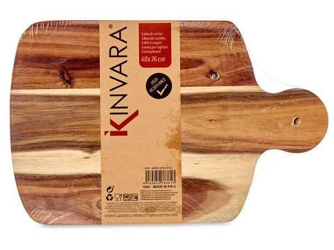 Tabla de Cortar Madera con Borde Negro 40cm