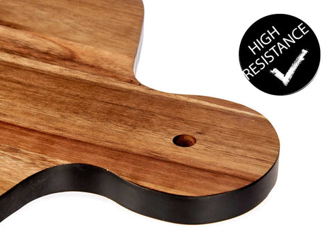 Tabla de Cortar Madera con Borde Negro 40cm