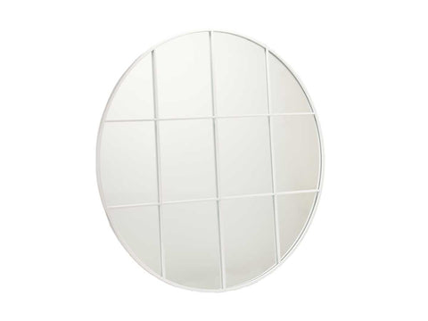 Espejo Ventanal Redondo 100cm Blanco
