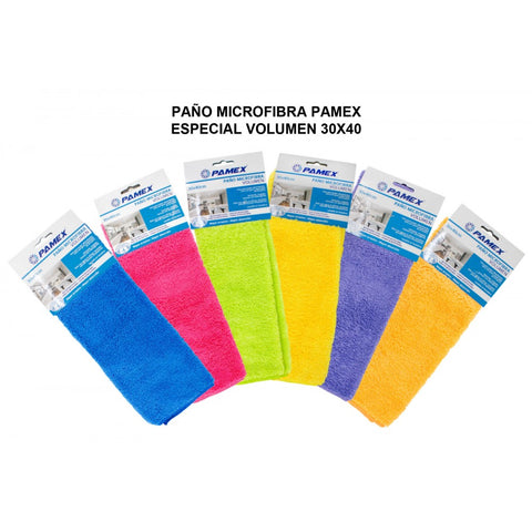 Paño Microfibra Especial Volumen 30x40cm Pamex color aleatorio