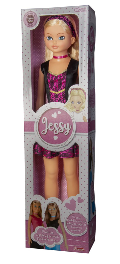 Muñeca Jessy 105 cm Con Vestido Fiesta