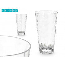 Vaso Plástico Puntos 580ml Transparente Leknes