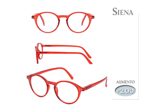 Gafas Lectura Siena Rojas 2,00 Aumento