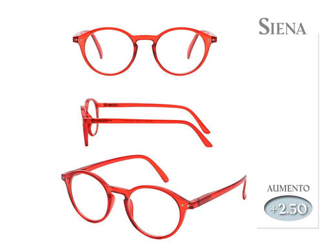 Gafas Lectura Siena Rojas 2,50 Aumento