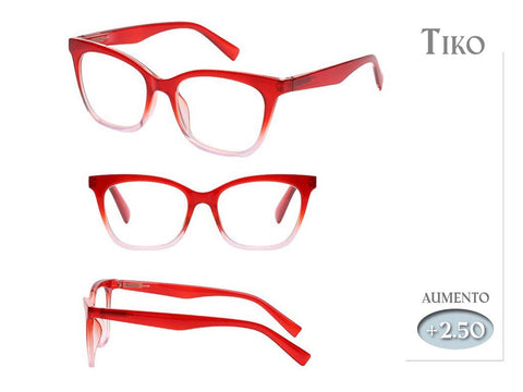 Gafas Lectura Tiko Rojas 2,50 Aumento