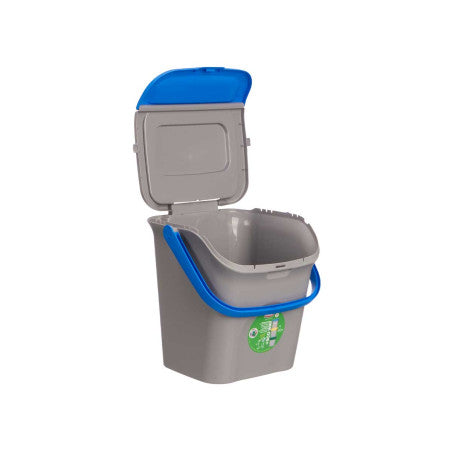 Cubo Basura 28 Litros Apilable Ecoway Azul
