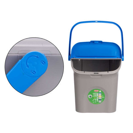 Cubo Basura 28 Litros Apilable Ecoway Azul