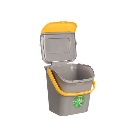 Cubo Basura 28 Litros Apilable Ecoway Amarillo