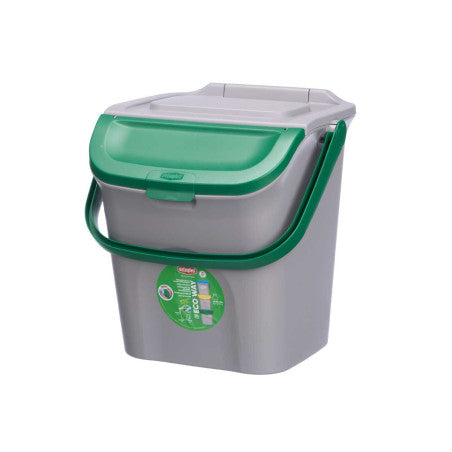 Cubo Basura 28 Litros Apilable Ecoway Verde