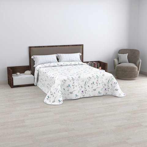 Colcha Ecobuti cama 150cm Lara Gris