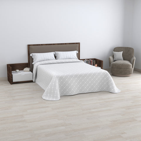 Colcha Ecobuti cama 150cm Selene Gris 