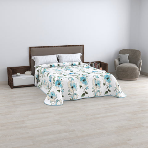 Colcha Ecobuti cama 150cm (180x260cm) Alba Azul