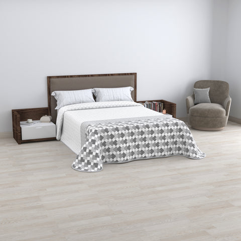 Colcha Ecobuti cama 150cm (180x260cm) Ana Gris