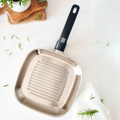 Grill 28cm Monix Acero Inoxidable Full Induction Elite