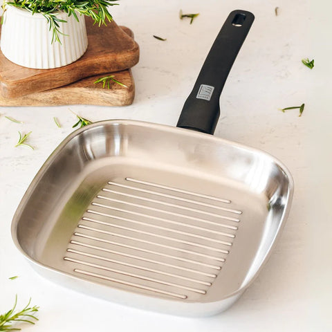 Grill 28cm Monix Acero Inoxidable Full Induction Elite