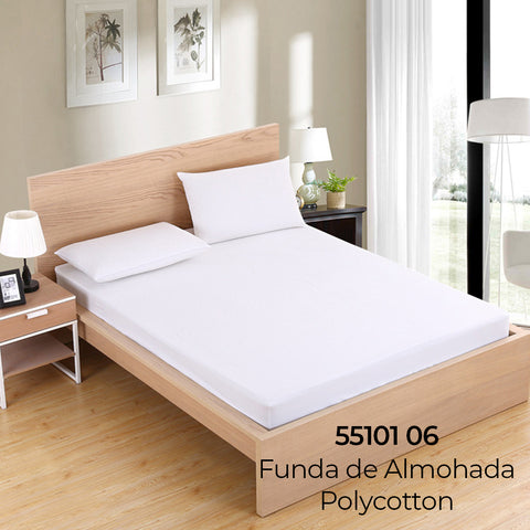 Funda de Almohada 70cm Blanca Roomers 50% Algodón 50% Poliéster