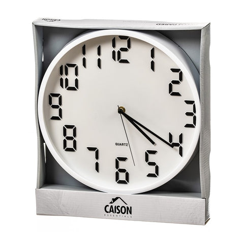 Reloj de Pared Blanco y Negro 30cm