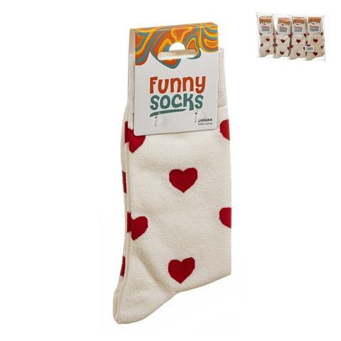 1 Par Calcetines Corazones Funny Socks