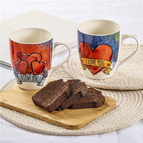 Pack 6 Tazas Mug Love 350ml Amor San Valentín