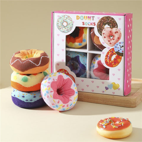 Pack Regalo 4 Calcetines Donuts Talla Única