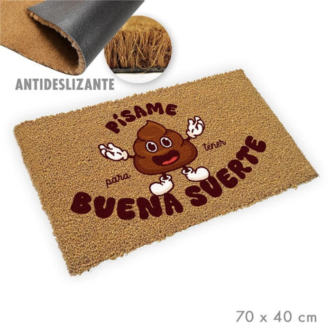 Felpudo de Fibra de Coco Buena Suerte 70x40cm
