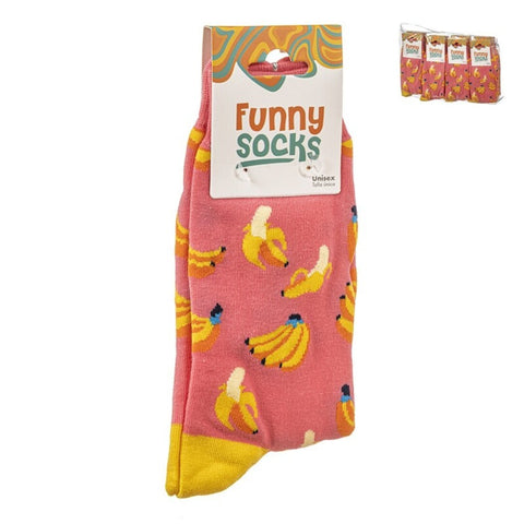 1 Par Calcetines Plátano Funny Socks