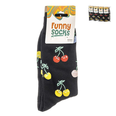 1 Par Calcetines Cereza Funny Socks
