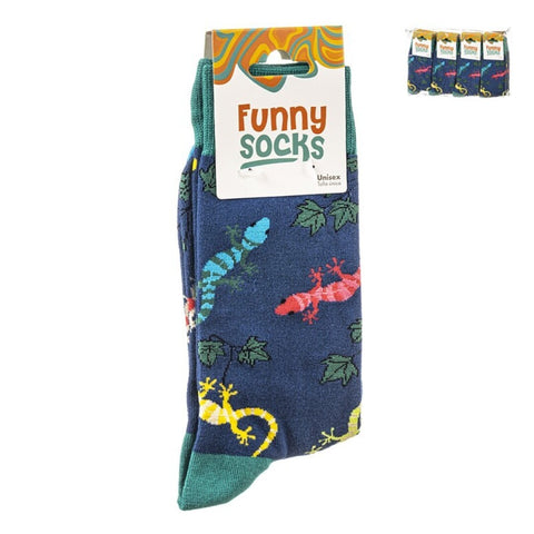 1 Par Calcetines Salamandra Funny Socks