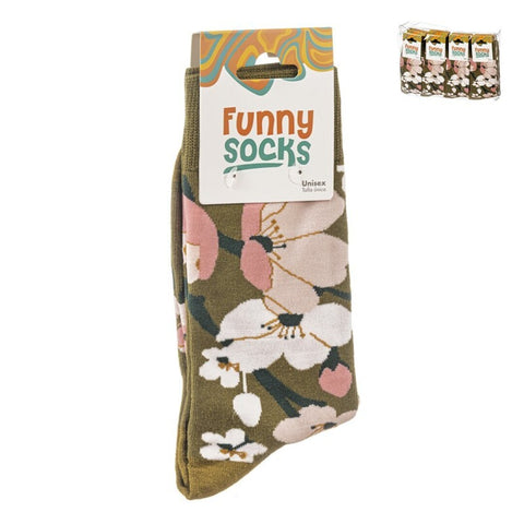 1 Par Calcetines Cerezo Funny Socks