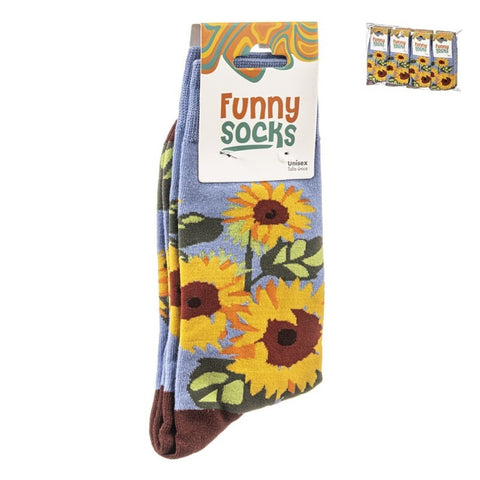1 Par Calcetines Girasol Funny Socks