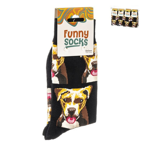1 Par Calcetines Perros Funny Socks