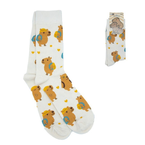 1 Par Calcetines Capibara Funny Socks