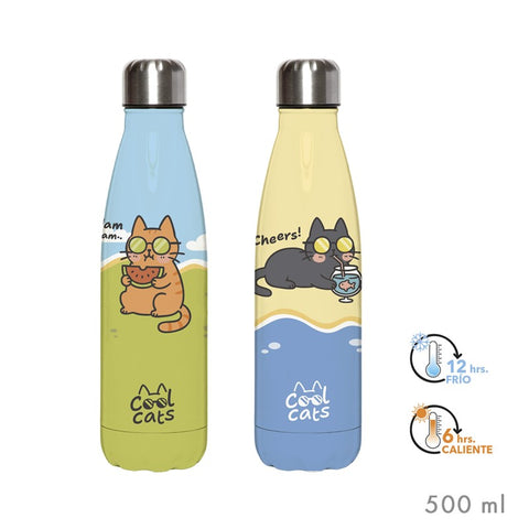 Botella Termo 500ml Cool Cats